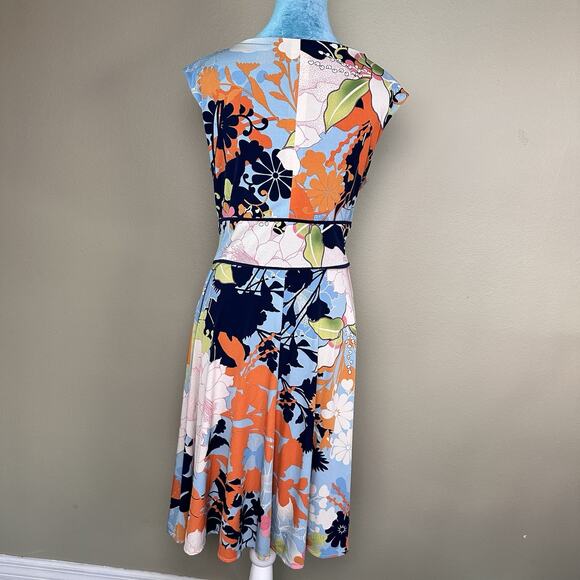 London Times Women 12 knee length Stretch Retro 70s Colorful Excellent! - Picture 3 of 15